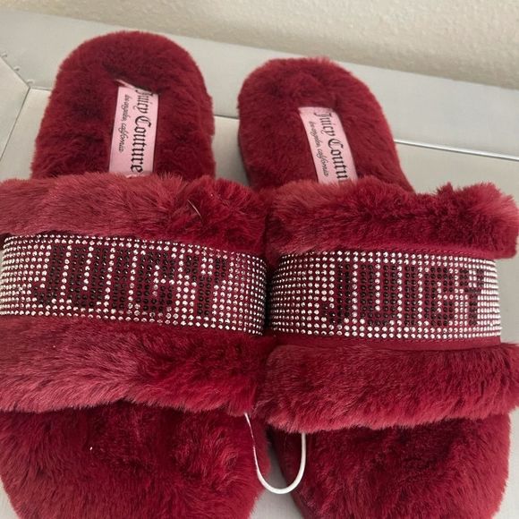 Juicy Couture Halo house Slippers bling Size 7 new - Picture 3 of 5